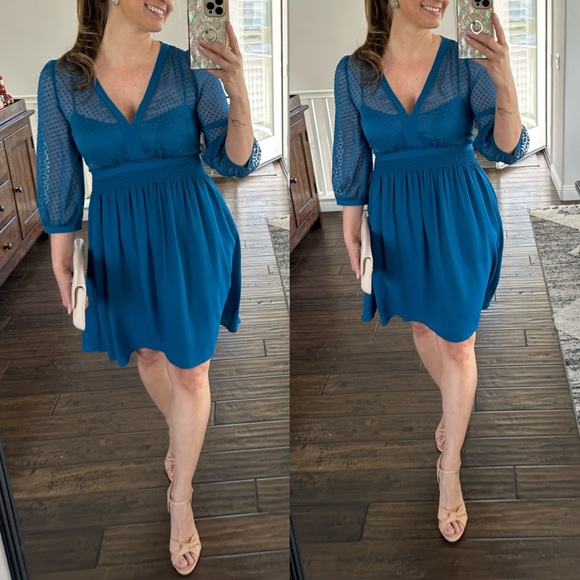 Anthropology HD in Paris Royal Blue Dress Size 8 NWT - Picture 7 of 11